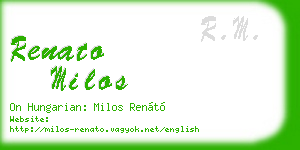 renato milos business card