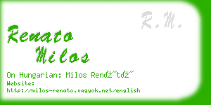 renato milos business card